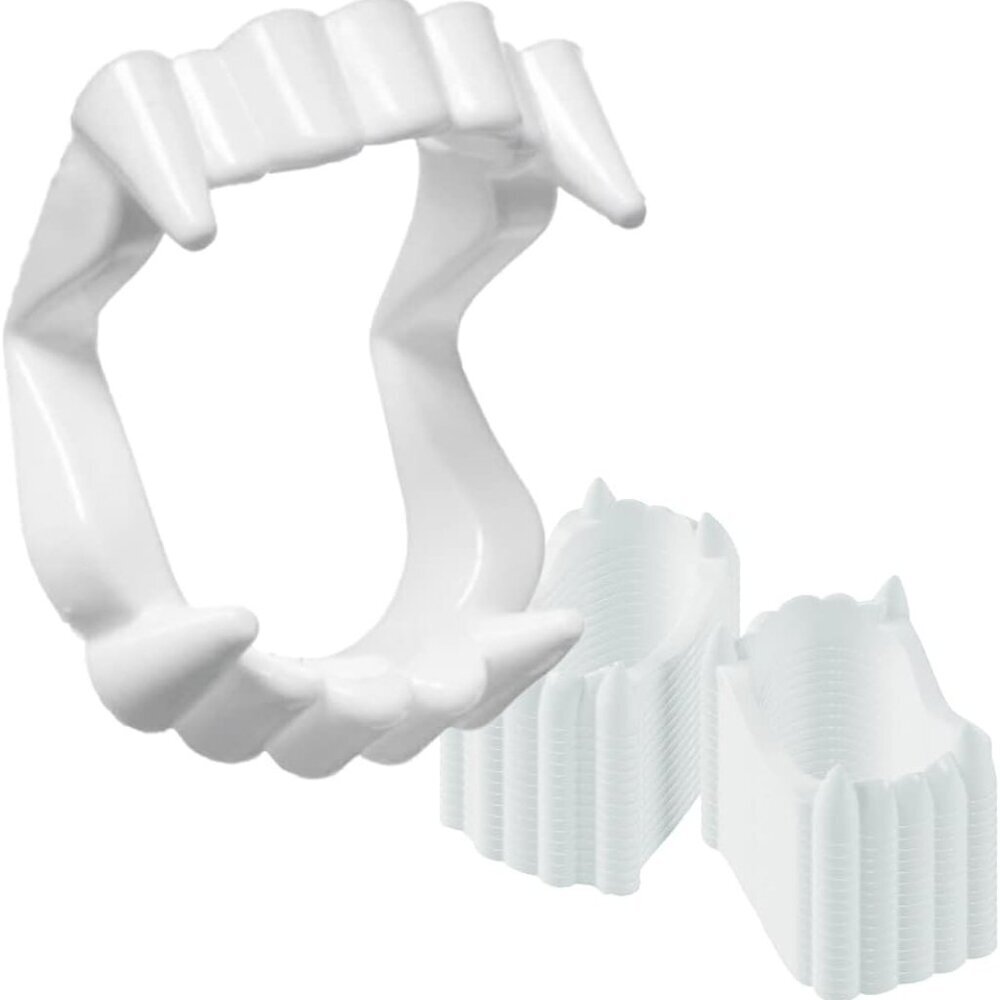 Halloween White Teeth Fangs Teeth, Costume, Funny Halloween Dress-Up, Pretend Pl